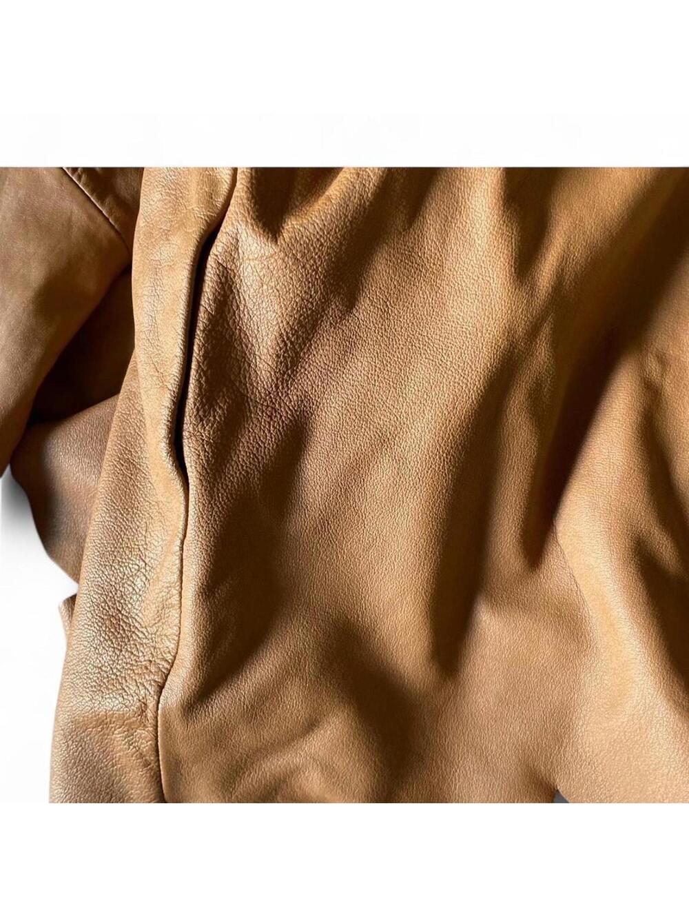 Seoul Collection Leather Jacket Women’s Medium Tan Coquette - Picture 4 of 6